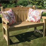 Classically styled Cotswold Garden Bench with high backrest and twin arm-rests. Premium quality product, pressure treated with preservative for longevity 
