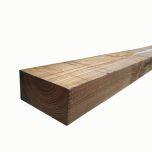 Softwood sleepers, pressure treated, that have been cut to 100mm x 200mm (4 inch x 8 inch) for garden use