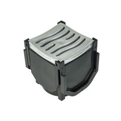 110mm Domestic Drainage Corner with Galvanised Grate