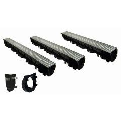 110mm Floplast Domestic Drainage Channel (Galvanised Garage Pack)