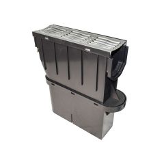 110mm Floplast Drainage Channel Sump/Trap & Basket with Galvanised Grate