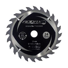 165/20/24 Addax Circular Saw blade Coarse/Medium (hand held cordless)