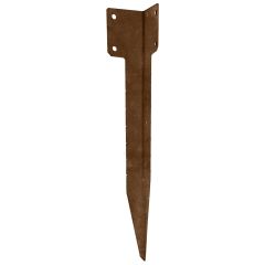 No.4713 Single Sleeper Corner Support Spike, Brown finish