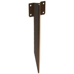No.4715 Single Sleeper Straight Support Spike, Brown finish