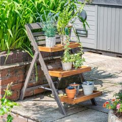 Alderley Hardwood Plant Ladder Small