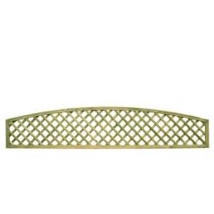 1.83x0.32m (6x1ft) Convex Top Lattice Panel (height at shoulder, 0.47m in the centre)