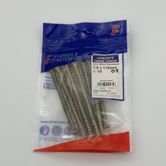 112mm x 7.5mm  Forgefix Concrete Frame Screws, 10 Per Bag