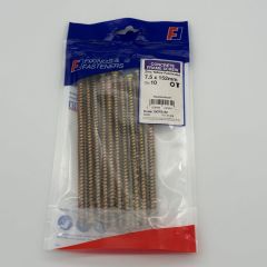 152mm x 7.5mm  Forgefix Concrete Frame Screws, 10 Per Bag