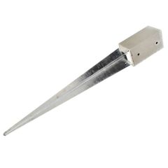 Rowlinsons 90x90mm Post anchor - Galvanised  Spike, 750mm total length