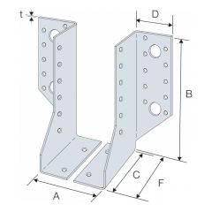 Adjustable Joist Hanger leg height 190mm SDE440/30 priced per pair