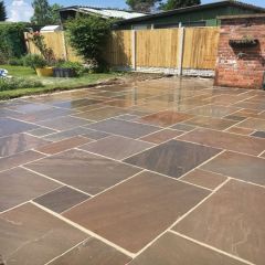 Autumn Brown/Blend Sandstone 22mm thick Patio Project Pack (Riven/Hand cut Edges), 18.90 sqm per pack