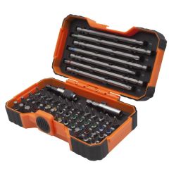 Bahco Colour-coded Bit Set comprising 54  bits in plastic case