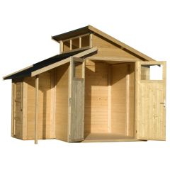 Skylight Shed with Store, 7x10, Natural, Rowlinson