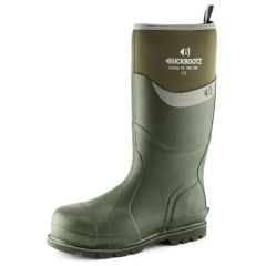 Buckler Buckbootz Safety Rubber/Neoprene Wellington, Olive/Green (Size 9)