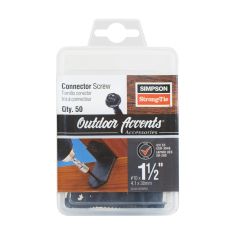 Simpson Strong-Tie 38mm Connector Screws in black  Box of 50