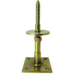 Carpenters Mate  Threaded Adjustable Post Base (Coated)