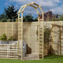 The Chester Arch forms an entrance way to the garden seating area 