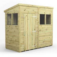 Power® 7x5ft - Premium Pressure Treated PENT Shed - Single Door & Windows