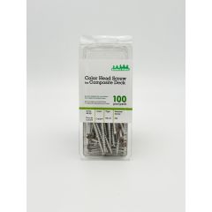 Armour Deck Grade 304 Fascia/ Solid Edge Screws (Box of 100) - Stainless Steel, Copper w/ Coloured Heads