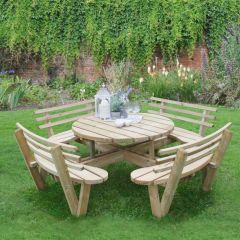 Circular Picnic Table with Seat Backs (Home Delivered)
