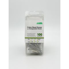 Armour Deck Grade 304 Fascia/ Solid Edge Screws (Box of 100) - Stainless Steel Steel, Dark Steel w/ Coloured Heads