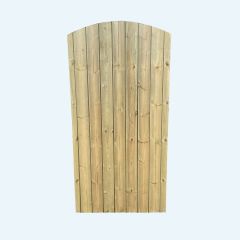 3' x 6' (915x1830mm) Deangrove  Curved Top TGV Gate, **Round Top**, Tanalised with mitred frame