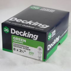 4.0 x 63mm (8 x 2.5") Green Coated Deck Screws box 200