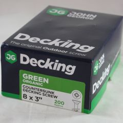 4.0 x 75mm (8 x 3") Green Coated Deck Screws box 200