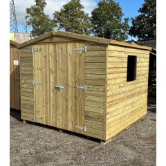 Apex Shed, Premier, ex.19mm Shiplap, Tanalised 8' x 8'  with Double Door