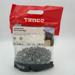 20 x 3.00 TIMbag Clout Nail ELH - Galvanised 2.5 KG (approx 1450)
