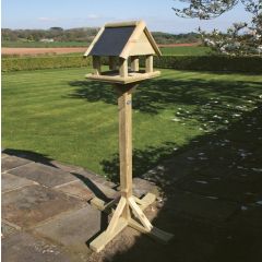 Epsom Bird House / Table (two way apex roof with removeable seed holder)