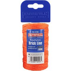 Faithfull Orange Polyethylene Brick Line 100m