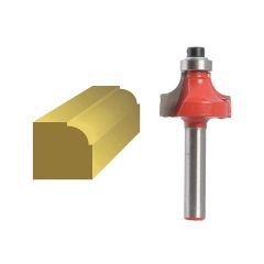 Faithfull TCT Ovolo router bit 13.3mm 1/4in shank Radius 6.3mm