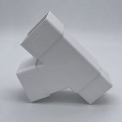 FloPlast (RYS1) 65mm White Square 67½° Branch  **Clearance**