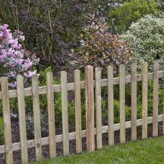 0.9m x 1.83m Ultima Pale/Picket Fence Panel - Forest Garden