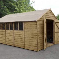Forest Overlap 10x15 Apex Workshop, Pressure Treated