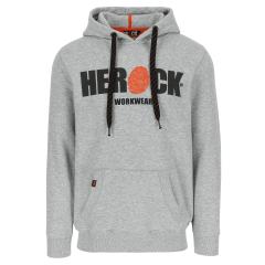 HEROCK®, Hero Hooded Logo Sweatshirt with Kangaroo Pockets, Heather Grey