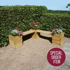 Malvern Corner L Shape Planters Brench (CPM) 520mm x 1700mm