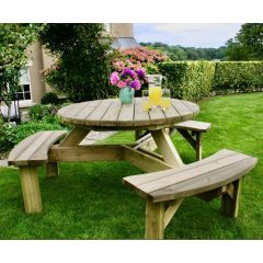 Hutton Round 6 Seater Picnic Table (SSR)