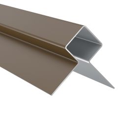 James Hardie Plank Metal Trim External Corner 3.0m Chestnut Brown