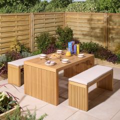 Rowlinsons Kyoto 4 Seat Dining Set with Cushions