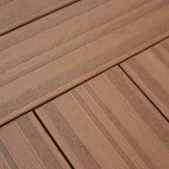 By cutting boards at angle a visual message can be send to pedestrians about a physical change of level