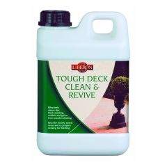 Effectively cleans dirt, black spotting, mildew and Grime from wooden decking