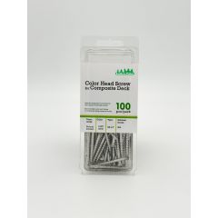 Armour Deck Grade 304 Fascia/ Solid Edge Screws (Box of 100) - Stainless Steel Steel, Light Steel w/ Coloured Heads
