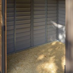 Floor kit comes with OSB flooring which customer will have to cut to size