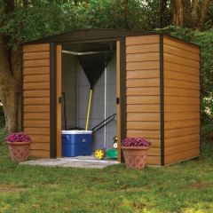Woodvale Metal Apex Shed 8 x 6 with floor and assembly