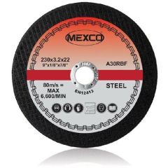 Mexco 230mm Abrasive Wheel flat cutting for Steel (per blade)