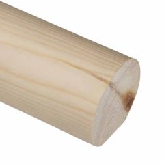 Softwood Round Mopstick Untreated Handrail 44 x 4.2m