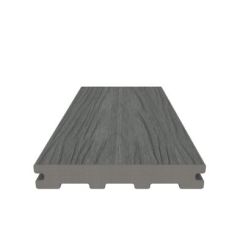 Newtechwood Ultrashield Naturale Composite Solid Scalloped Deckboard - Light Grey - 23 x 138 mm x 4.8m