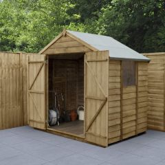 Apex Shed 7x5ft Pressure Treated OVERLAP with double door on 7ft side (Installed)